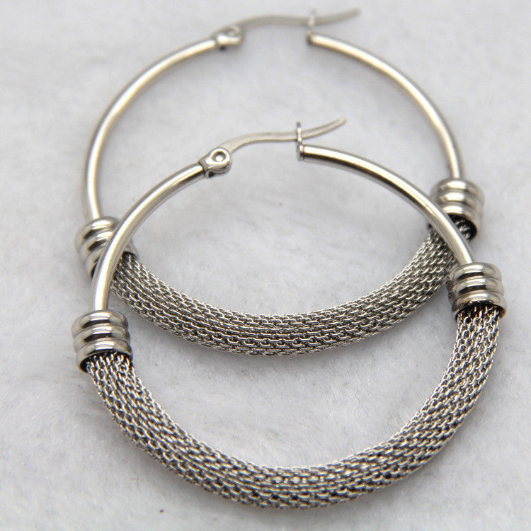 48mm Waterproof Non-Tarnish Hoop Earrings – 18K Gold & Silver | Stainless Steel