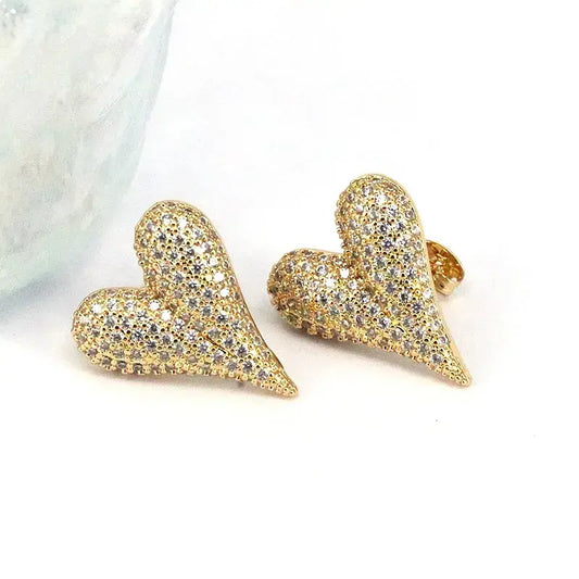 Diamond Hearts Earrings - Yayas Glam & Gift Shop