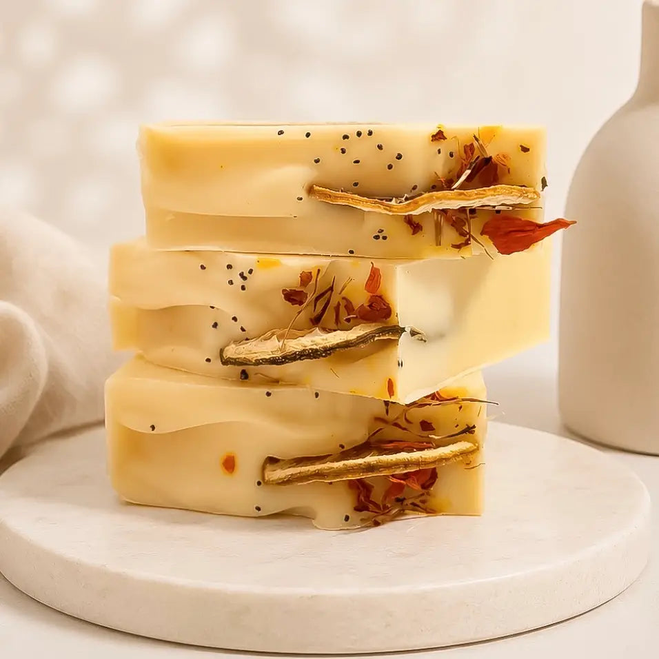 Fresh Lemons Handmade Soap | Lemon, Orange Zest & Greens | McKinney TX