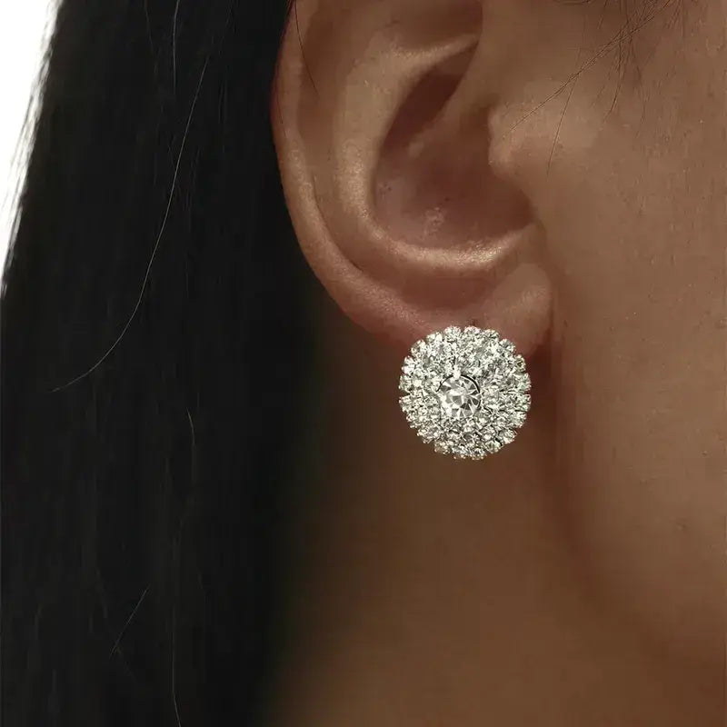 Round Studded Luxe Earrings