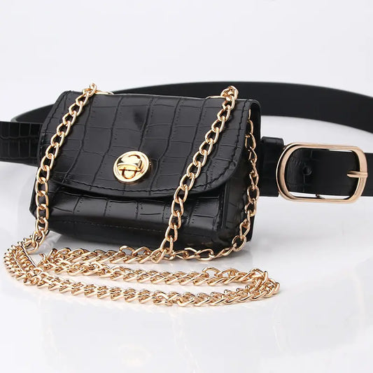 Vegan Leather Small Belt Bag Waist Purse - Yayas Glam & Gift Shop