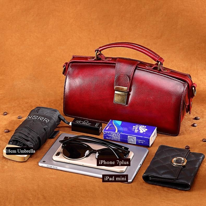 Classy Leather Doctor Bag Yayas Luxe Handbags