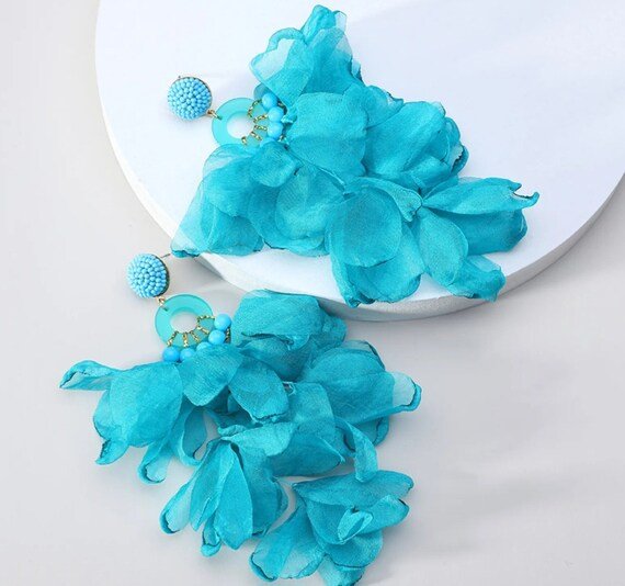 Flower Glam Earrings - Yayas Luxe Handbags - Jewelry