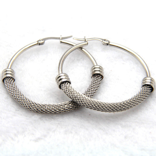 48mm Waterproof Non-Tarnish Hoop Earrings – 18K Gold & Silver | Stainless Steel