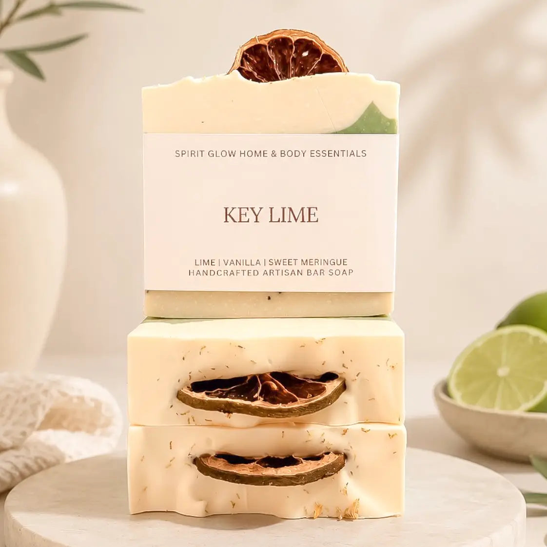 Key Lime Handmade Soap | Lime, Vanilla & Sweet Meringue | McKinney TX