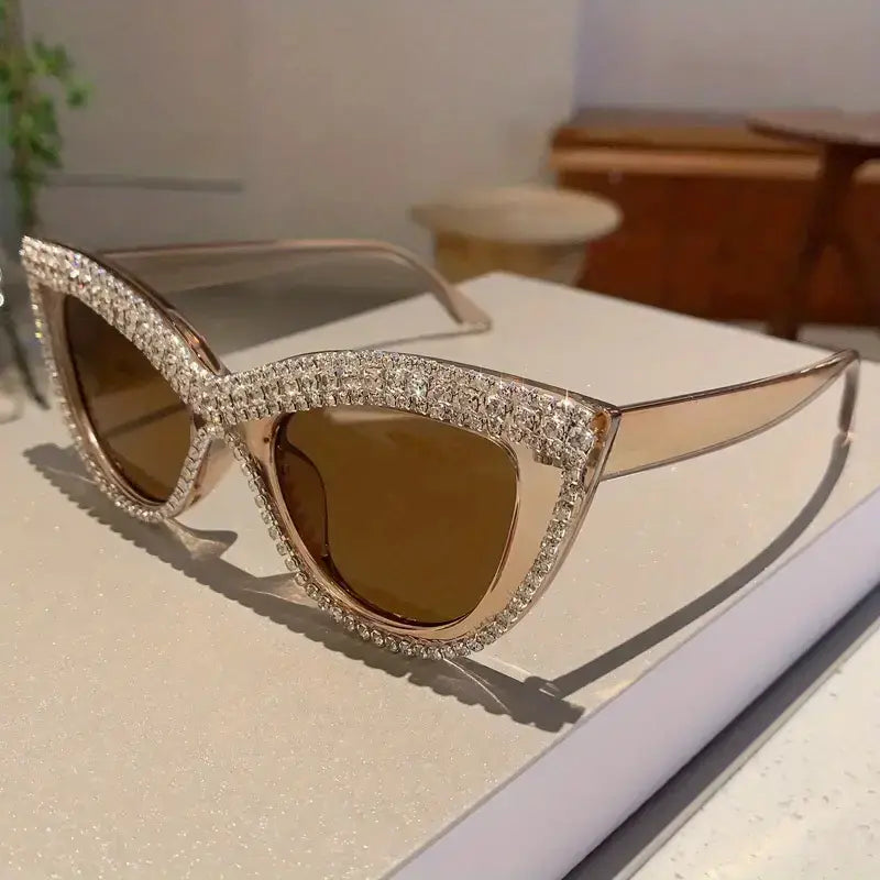 Rhinestone Frame Designer Glasses