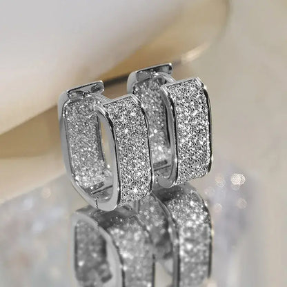 Gold U Shaped Diamond Earrings - Yayas Glam & Gift Shop
