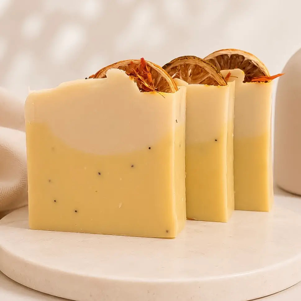 Fresh Lemons Handmade Soap | Lemon, Orange Zest & Greens | McKinney TX