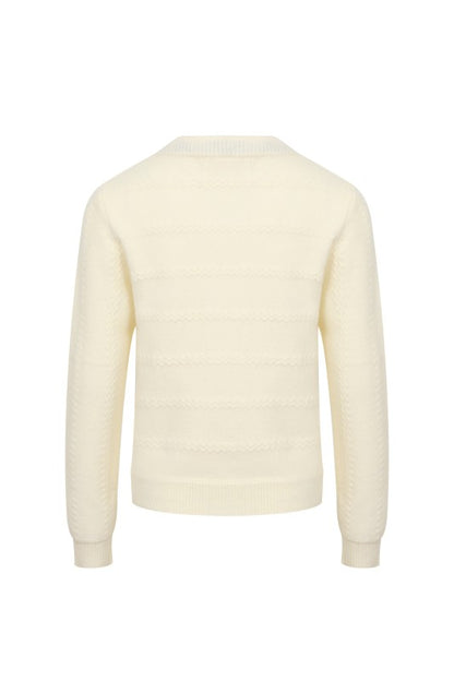 Knit Cardigan with Gold Buttons & Necktie – Luxe Soft Sweater