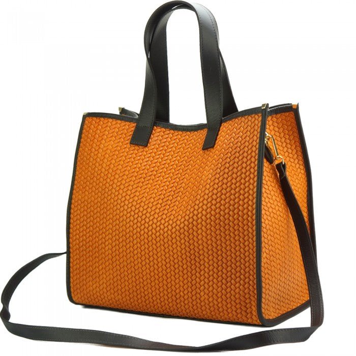 Emily Weave Tote ~ Orange - Yaya's Luxe Handbags - Handbags