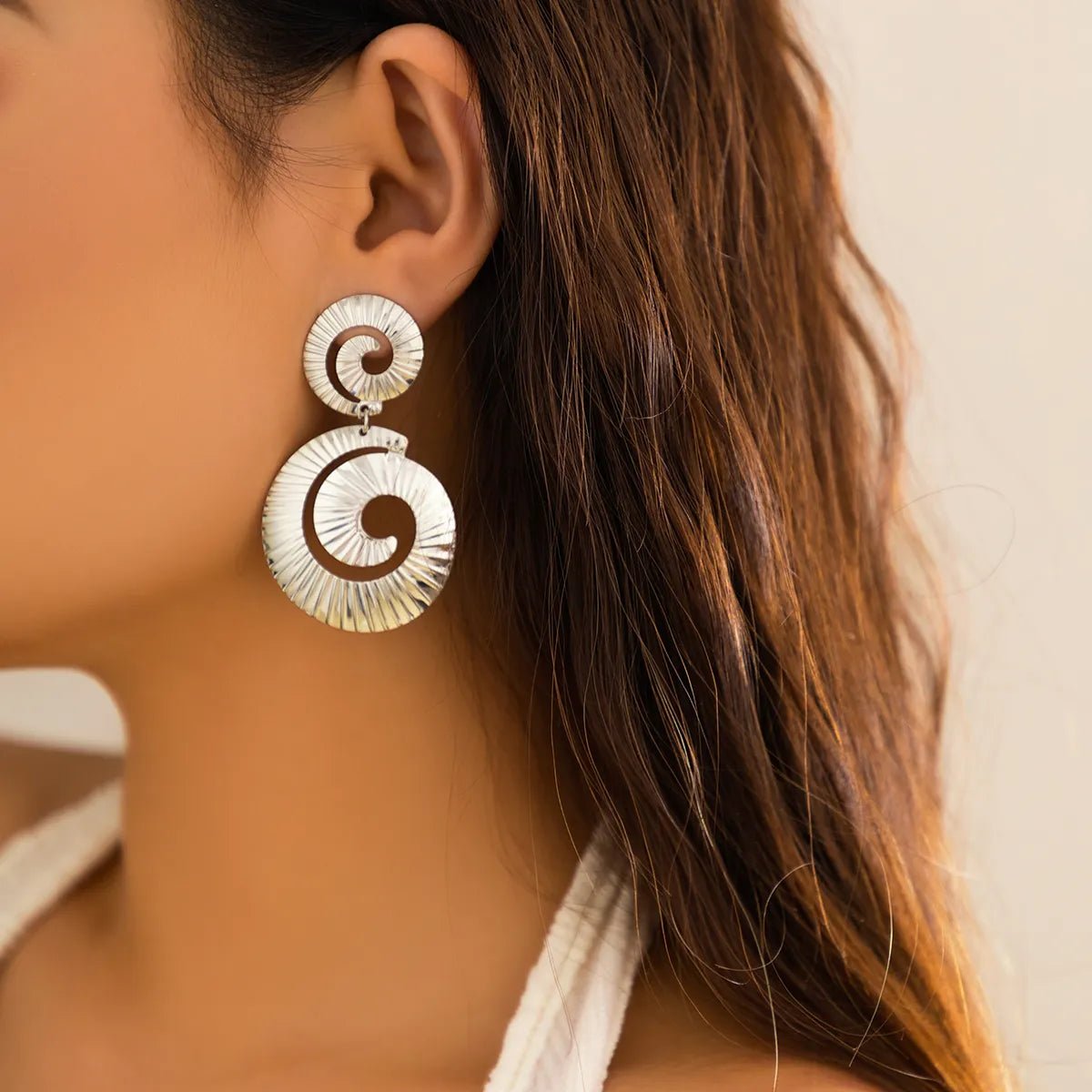 Swirly Glam Earrings - Yaya's Luxe Handbags -