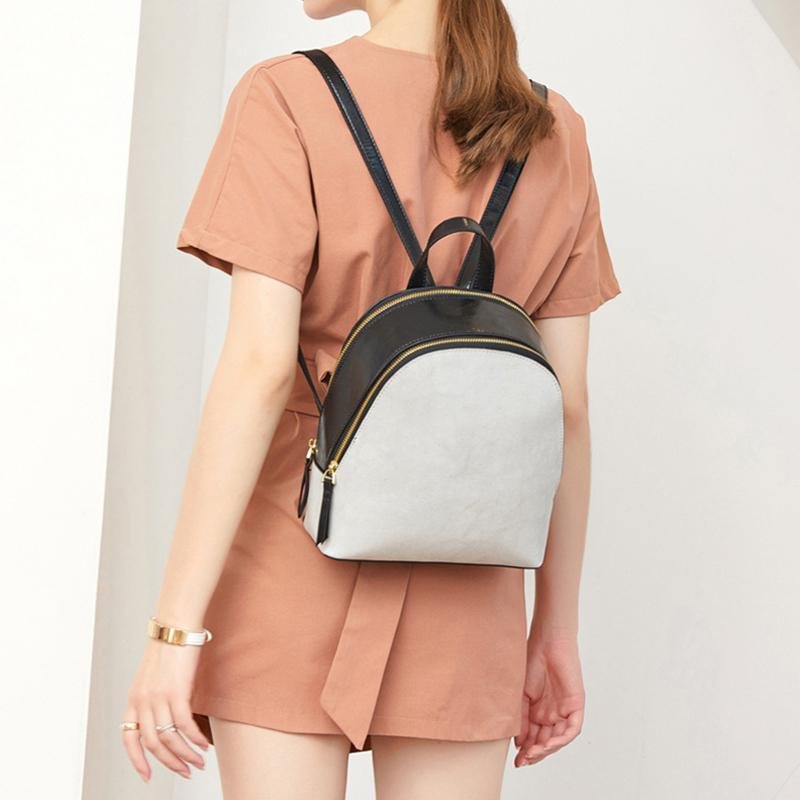 TAMIA Cowhide Mini Leather Backpack ~ Brown - Yaya's Luxe Handbags - Backpacks