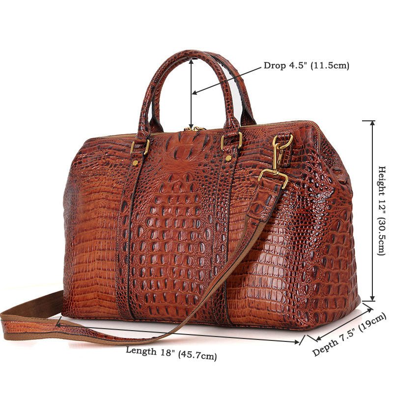 Ultimate Leather Weekender - Yaya's Luxe Handbags -