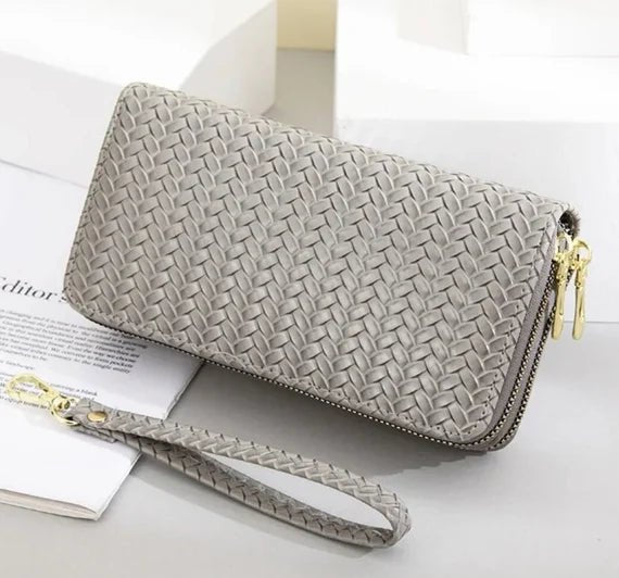 Weaved Designer Wallet - Yayas Luxe Handbags -