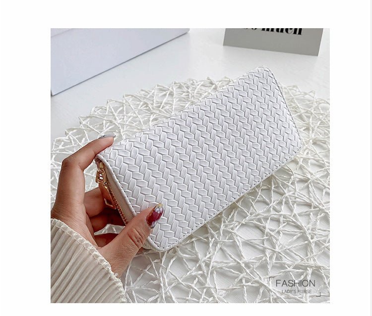 Weaved Designer Wallet - Yayas Luxe Handbags -