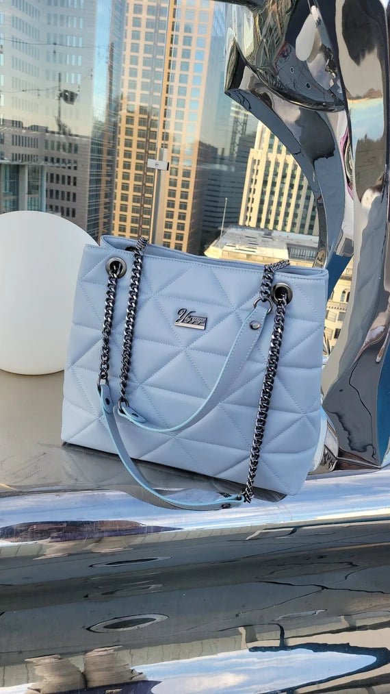 YbY Baby Blue Quilted - Yaya's Luxe Handbags -